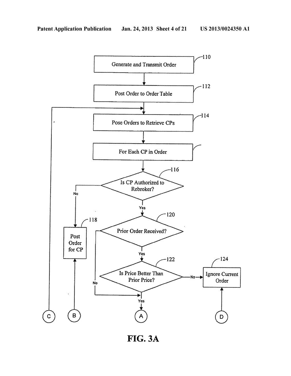 METHOD AND SYSTEM FOR REBROKERING ORDERS IN A TRADING SYSTEM - diagram, schematic, and image 05