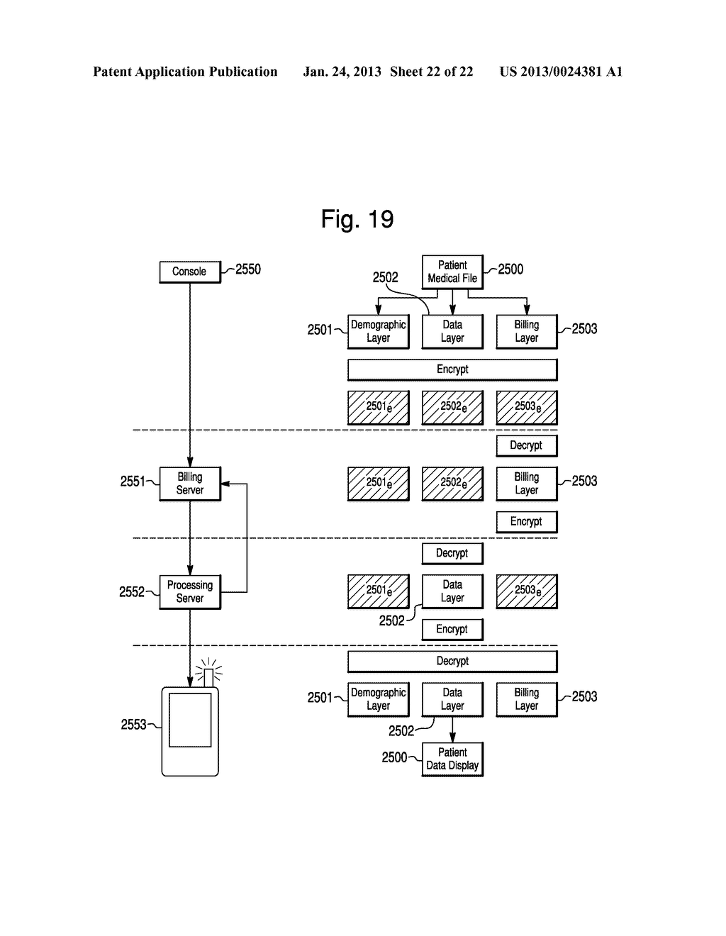 SYSTEM FOR REMOTE REVIEW OF CLINICAL DATA OVER A VULNERABLE SYSTEM - diagram, schematic, and image 23