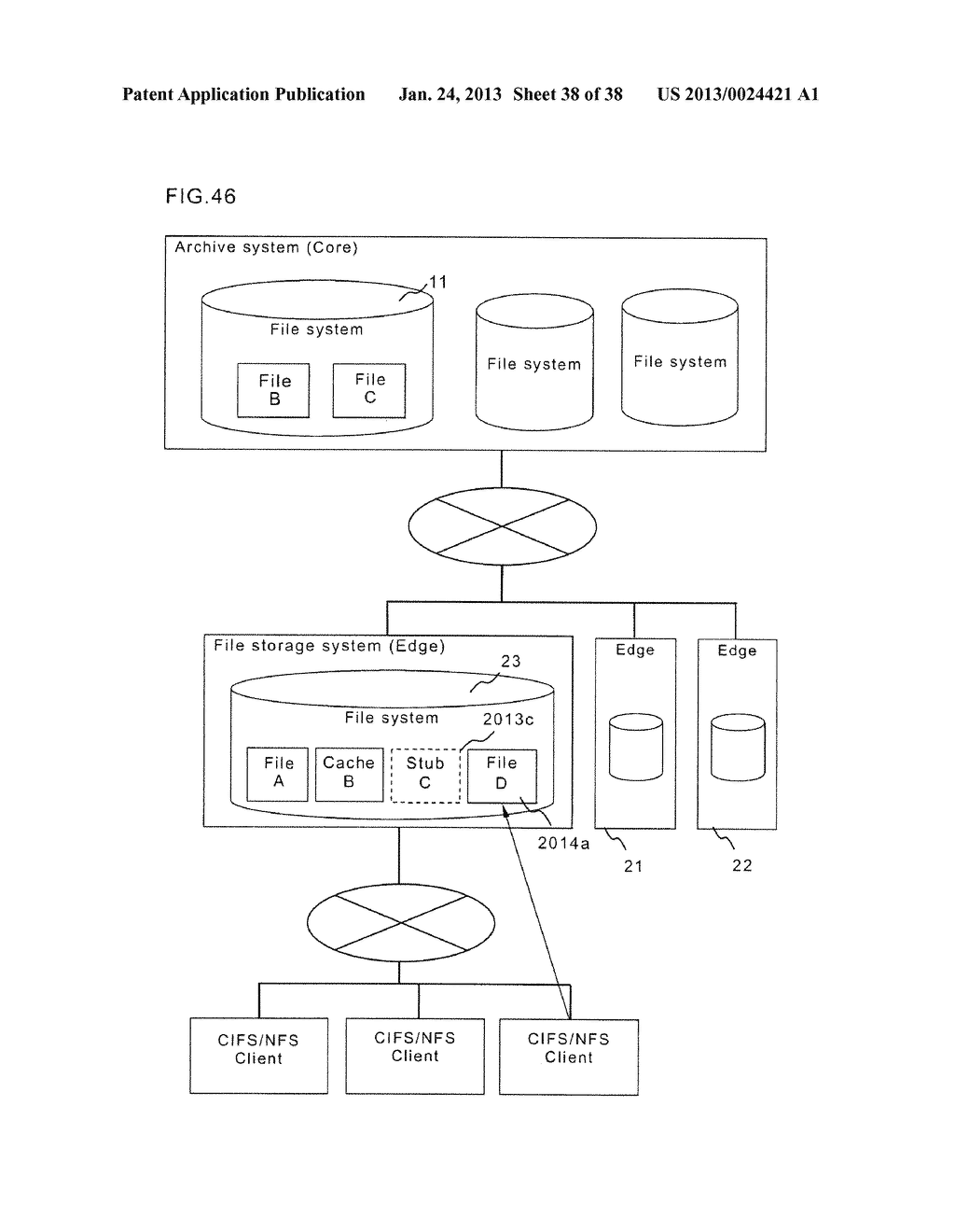 FILE STORAGE SYSTEM FOR TRANSFERRING FILE TO REMOTE ARCHIVE SYSTEM - diagram, schematic, and image 39