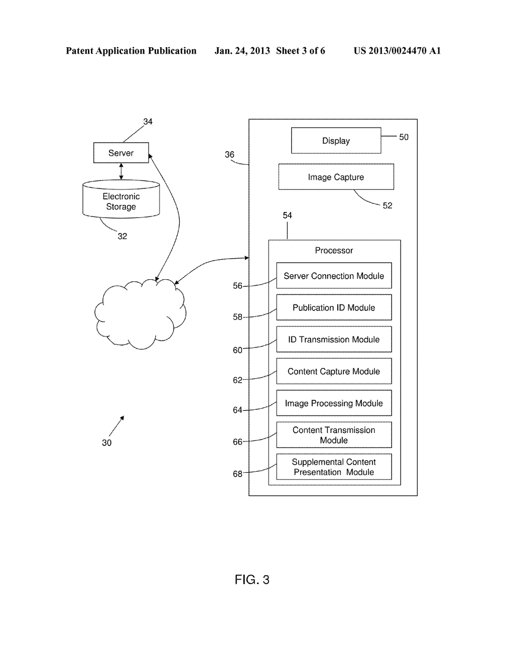 SYSTEM AND METHOD FOR PROVIDING ELECTRONIC SUPPLEMENTAL CONTENT ASSOCIATED     WITH PRINTED CONTENT IN A PRINTED PUBLICATION - diagram, schematic, and image 04