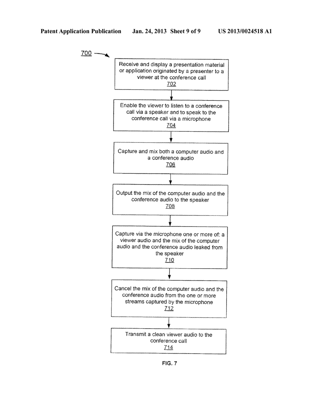 SYSTEMS AND METHODS FOR COMPUTER AND VOICE CONFERENCE AUDIO TRANSMISSION     DURING CONFERENCE CALL VIA VOIP DEVICE - diagram, schematic, and image 10