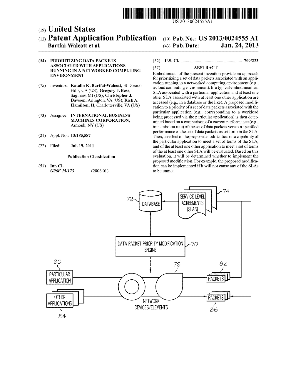 PRIORITIZING DATA PACKETS ASSOCIATED WITH APPLICATIONS RUNNING IN A     NETWORKED COMPUTING ENVIRONMENT - diagram, schematic, and image 01