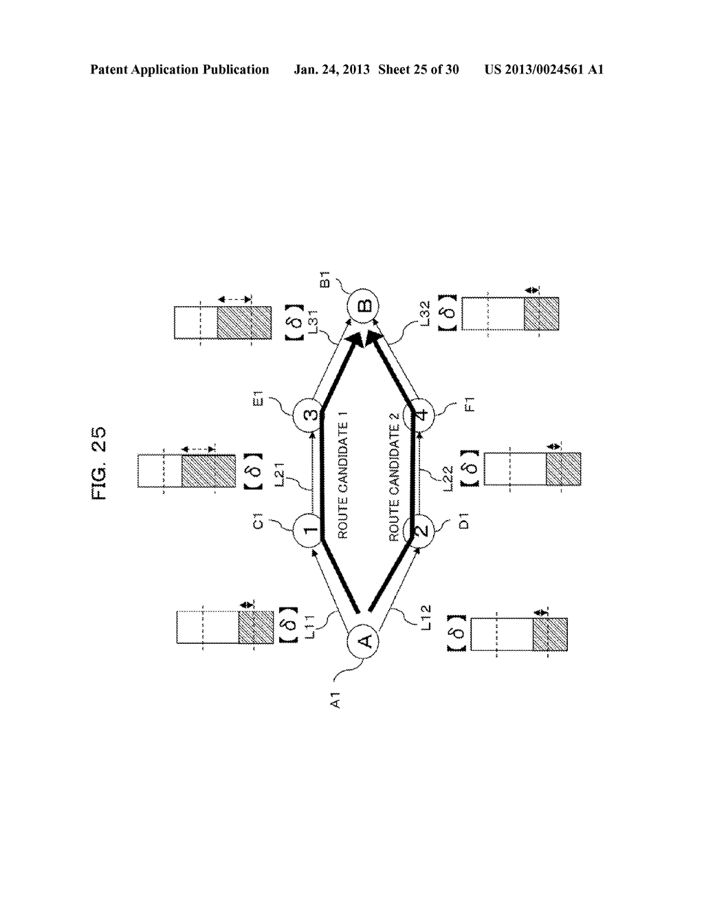 APPARATUS AND METHOD FOR DETERMINING ROUTE, COMPUTER-READABLE RECORDING     MEDIUM HAVING STORED THEREIN MANAGEMENT PROGRAM, AND MANAGEMENT DEVICE - diagram, schematic, and image 26