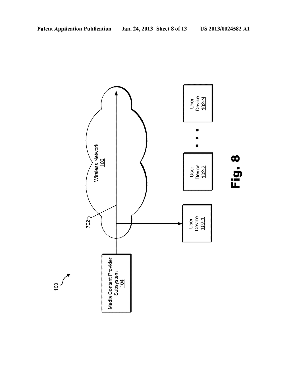 SYSTEMS AND METHODS FOR DYNAMICALLY SWITCHING BETWEEN UNICAST AND     MULTICAST DELIVERY OF MEDIA CONTENT IN A WIRELESS NETWORK - diagram, schematic, and image 09