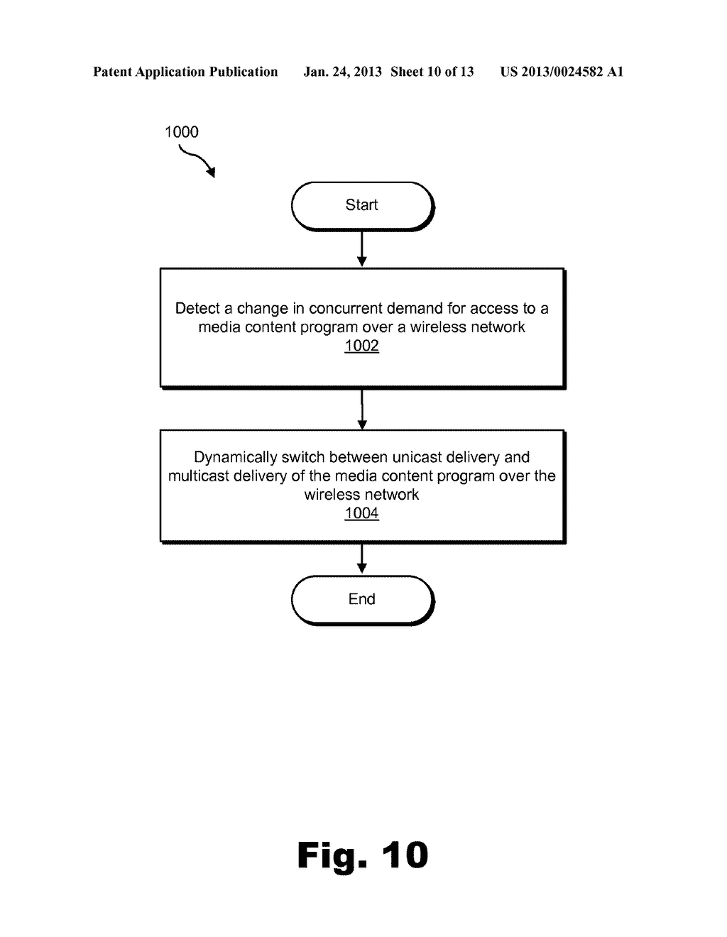 SYSTEMS AND METHODS FOR DYNAMICALLY SWITCHING BETWEEN UNICAST AND     MULTICAST DELIVERY OF MEDIA CONTENT IN A WIRELESS NETWORK - diagram, schematic, and image 11