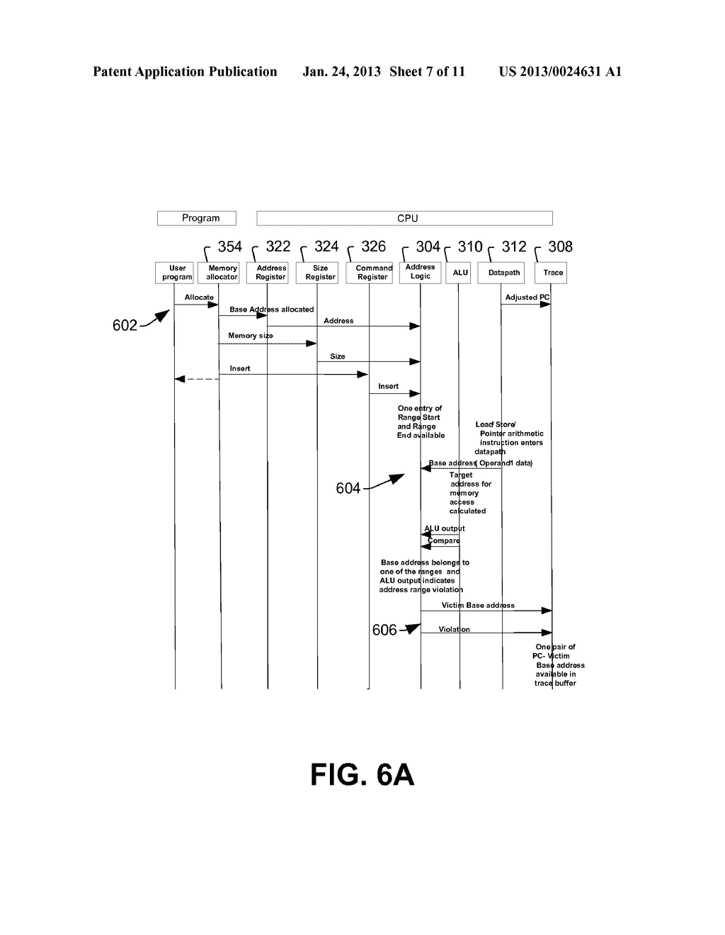 METHOD AND APPARATUS FOR REALTIME DETECTION OF HEAP MEMORY CORRUPTION BY     BUFFER OVERRUNS - diagram, schematic, and image 08