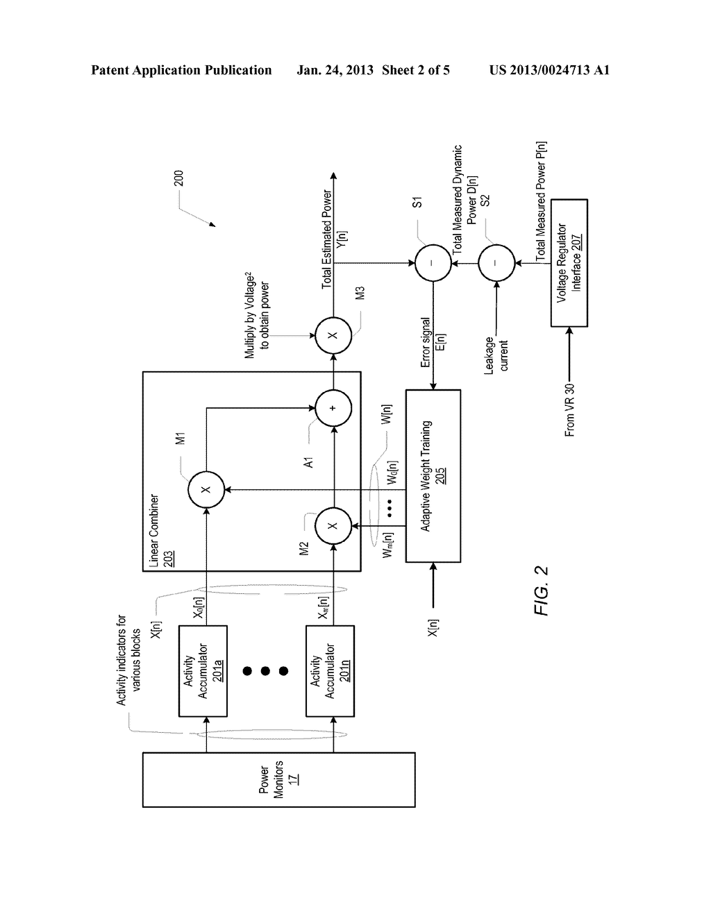 DYNAMIC WEIGHT CALCULATION IN A DIGITAL POWER ESTIMATION AND MANAGEMENT     SYSTEM - diagram, schematic, and image 03