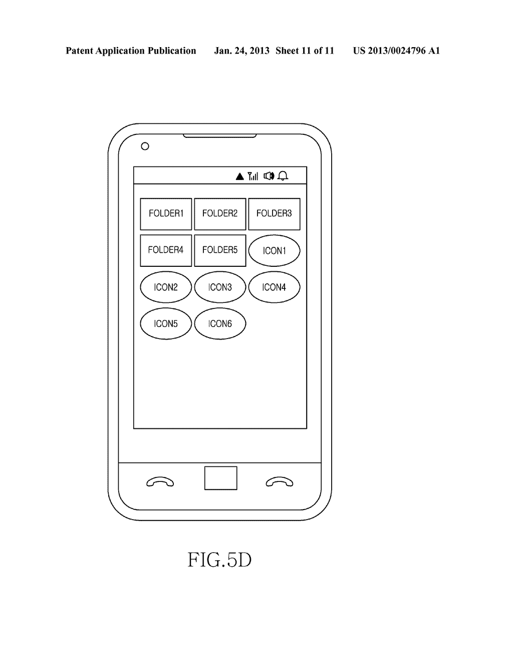 METHOD AND APPARATUS FOR MANAGING ICON IN PORTABLE TERMINAL - diagram, schematic, and image 12