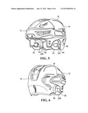 EAR PROTECTOR FOR A HOCKEY OR LACROSSE HELMET diagram and image