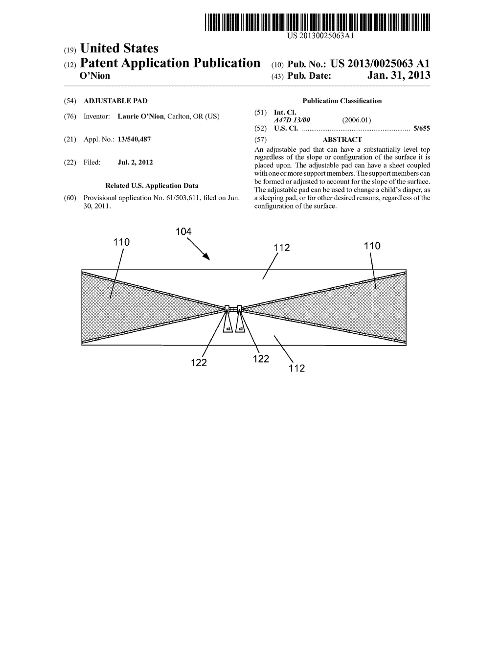 ADJUSTABLE PAD - diagram, schematic, and image 01