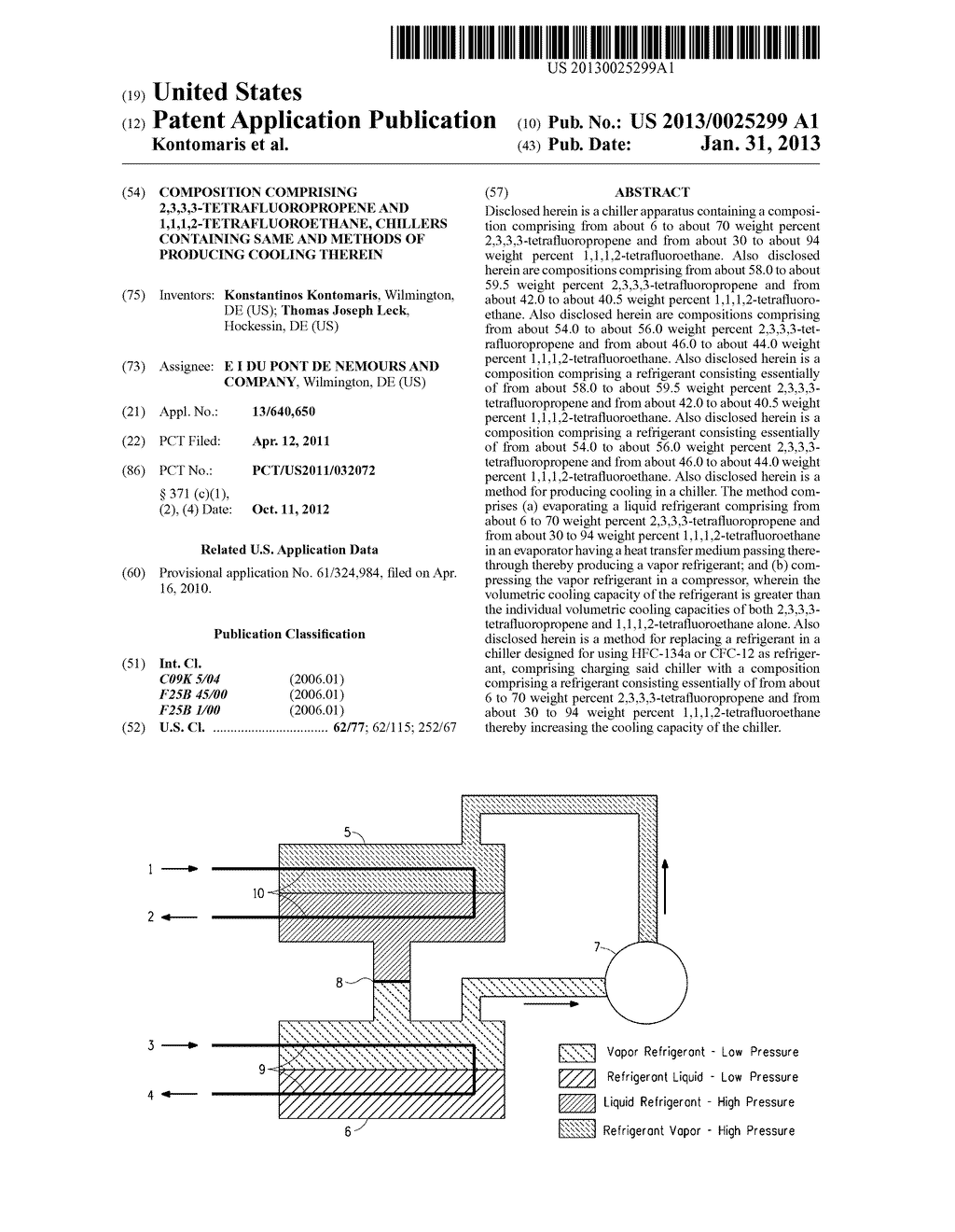 COMPOSITION COMPRISING 2,3,3,3-TETRAFLUOROPROPENE AND     1,1,1,2-TETRAFLUOROETHANE, CHILLERS CONTAINING SAME AND METHODS OF     PRODUCING COOLING THEREIN - diagram, schematic, and image 01