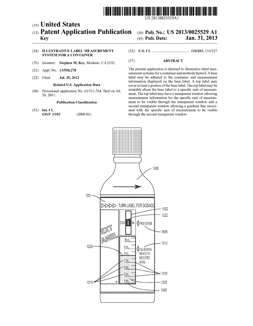 Illustrative Label Measurement System For A Container - diagram, schematic, and image 01