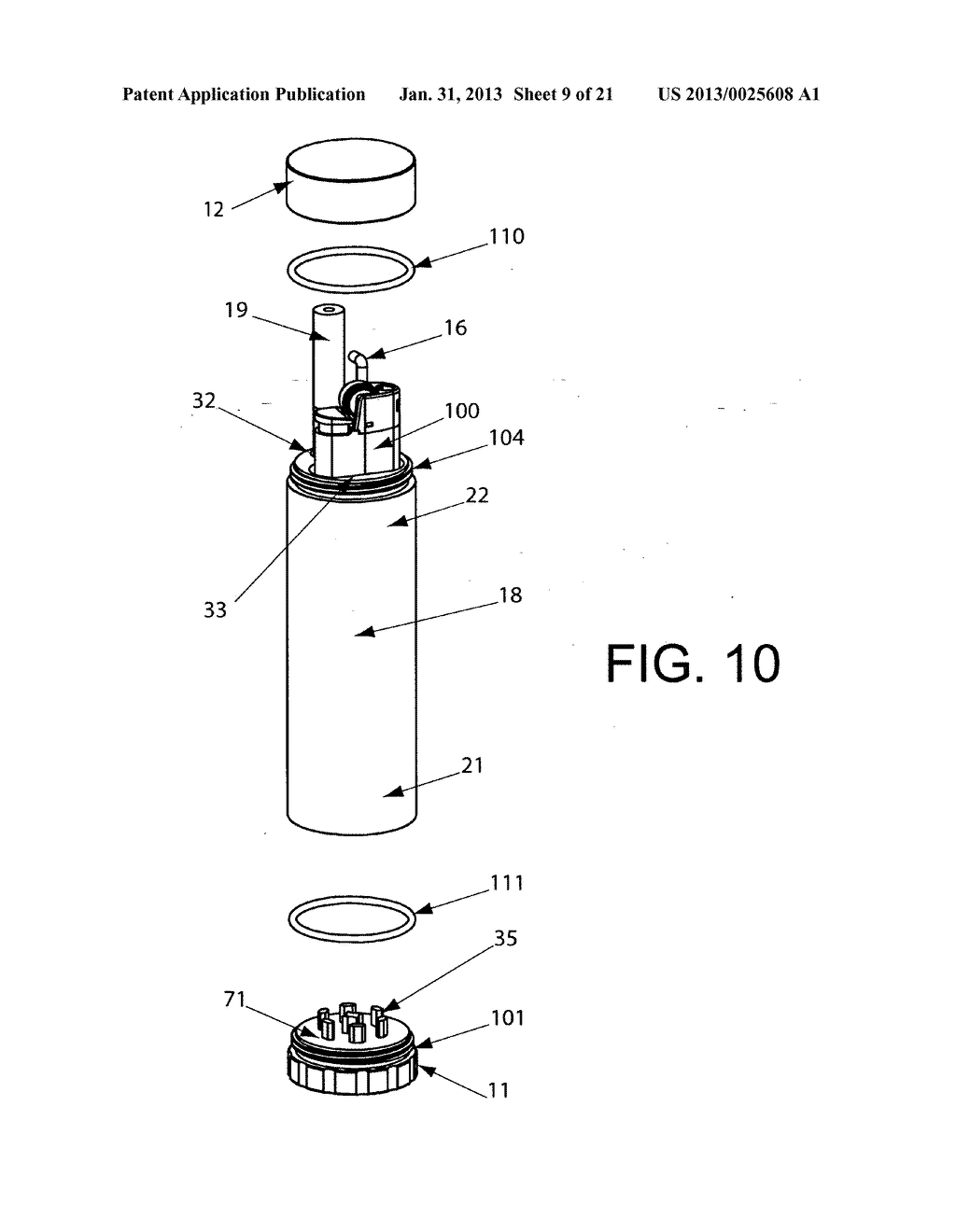 Modular storage receptacle for smoking material, system for storing     smoking material, and method for using same - diagram, schematic, and image 10