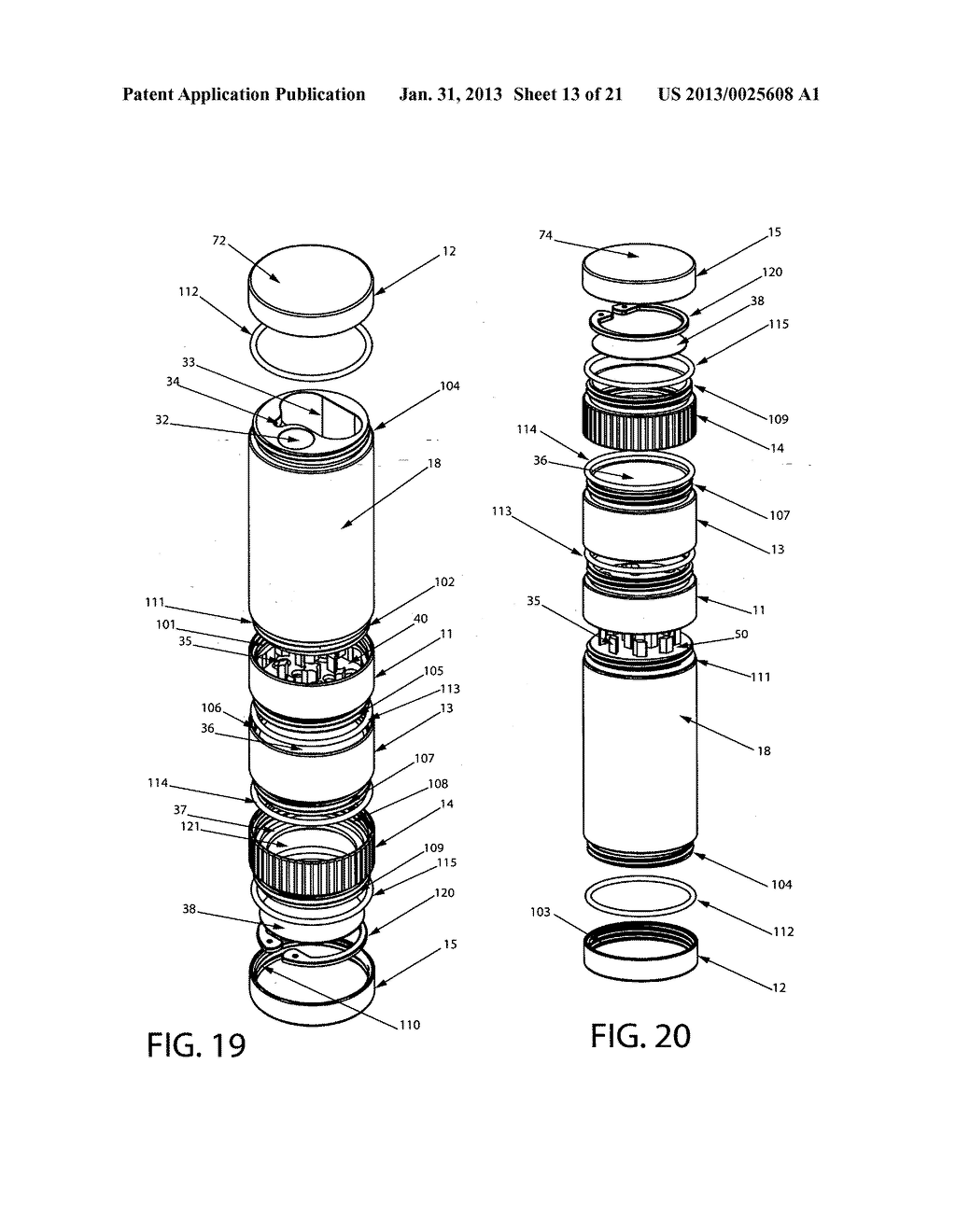 Modular storage receptacle for smoking material, system for storing     smoking material, and method for using same - diagram, schematic, and image 14