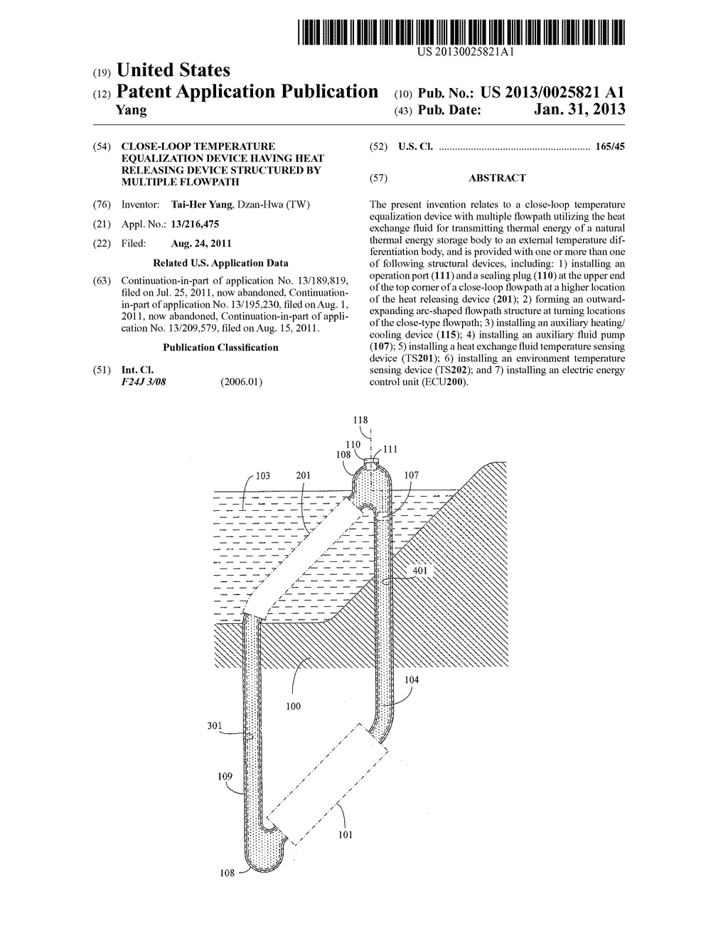 CLOSE-LOOP TEMPERATURE EQUALIZATION DEVICE HAVING HEAT RELEASING DEVICE     STRUCTURED BY MULTIPLE FLOWPATH - diagram, schematic, and image 01