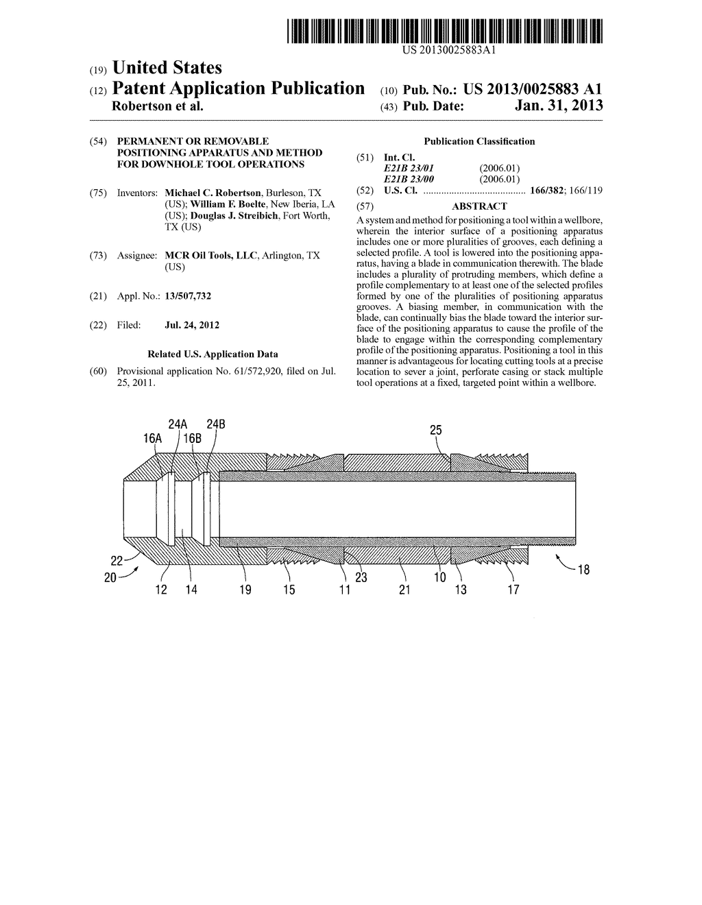 Permanent or removable positioning apparatus and method for downhole tool     operations - diagram, schematic, and image 01