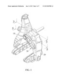 Exoskeleton Bridge of Dual-Pivot Brake Allowing Braking Forces to Transmit     Through Center Plane of Dual-Pivot Brake diagram and image