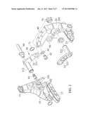 Exoskeleton Bridge of Dual-Pivot Brake Allowing Braking Forces to Transmit     Through Center Plane of Dual-Pivot Brake diagram and image