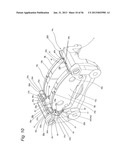 FLOATING DISC BRAKE, METHOD OF ASSEMBLING SAME, AND ASSEMBLIES CONSISTING     OF PAD CLIPS AND RETURN SPRINGS diagram and image