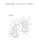 FLOATING DISC BRAKE, METHOD OF ASSEMBLING SAME, AND ASSEMBLIES CONSISTING     OF PAD CLIPS AND RETURN SPRINGS diagram and image