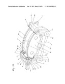 FLOATING DISC BRAKE, METHOD OF ASSEMBLING SAME, AND ASSEMBLIES CONSISTING     OF PAD CLIPS AND RETURN SPRINGS diagram and image