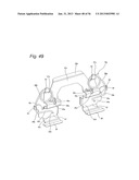 FLOATING DISC BRAKE, METHOD OF ASSEMBLING SAME, AND ASSEMBLIES CONSISTING     OF PAD CLIPS AND RETURN SPRINGS diagram and image