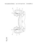 FLOATING DISC BRAKE, METHOD OF ASSEMBLING SAME, AND ASSEMBLIES CONSISTING     OF PAD CLIPS AND RETURN SPRINGS diagram and image