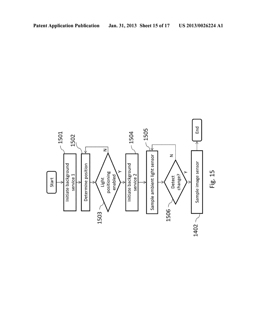 METHOD AND SYSTEM FOR DETERMINING THE POSITION OF A DEVICE IN A LIGHT     BASED POSITIONING SYSTEM USING LOCALLY STORED MAPS - diagram, schematic, and image 16