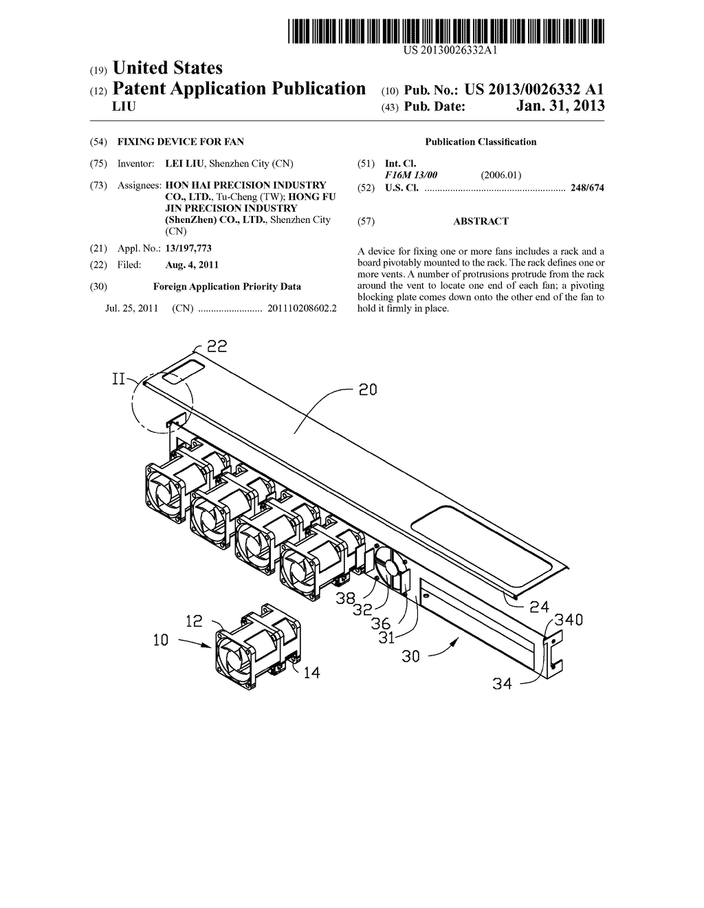 FIXING DEVICE FOR FAN - diagram, schematic, and image 01