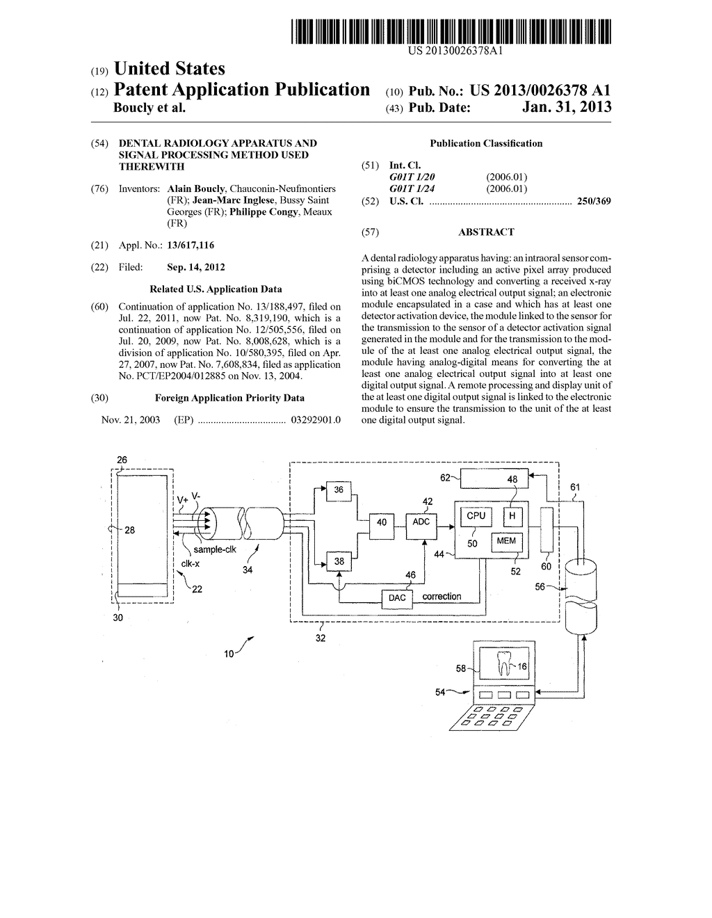 DENTAL RADIOLOGY APPARATUS AND SIGNAL PROCESSING METHOD USED THEREWITH - diagram, schematic, and image 01