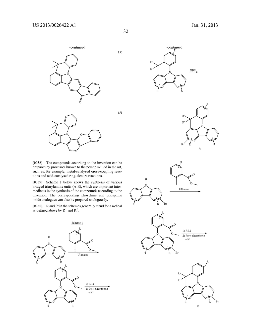 BRIDGED TRIARYLAMINES AND -PHOSPHINES AS MATERIALS FOR ELECTRONIC DEVICES - diagram, schematic, and image 33