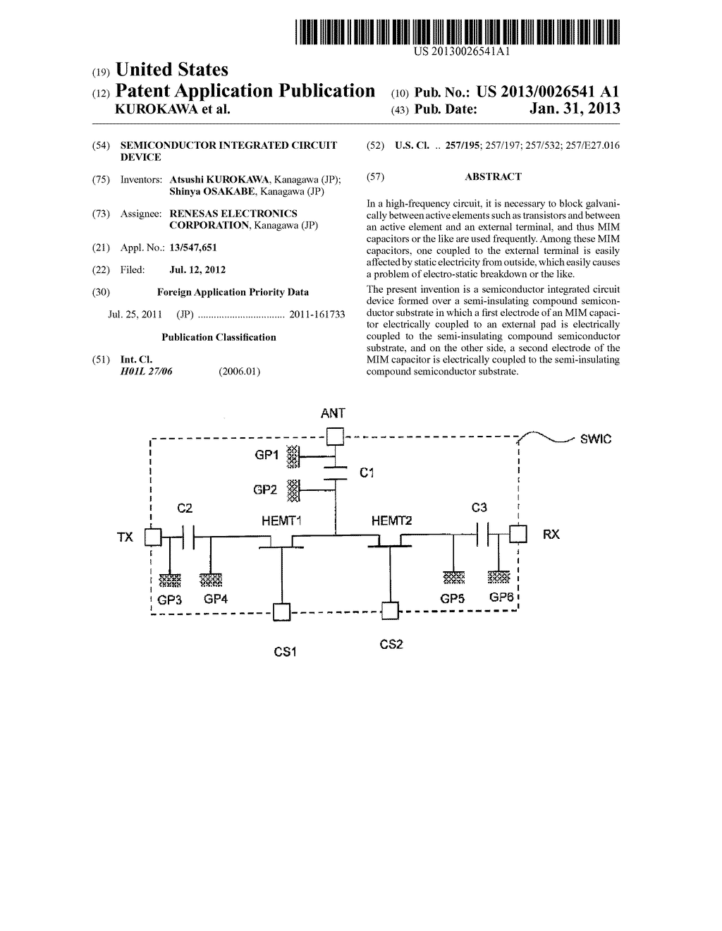 SEMICONDUCTOR INTEGRATED CIRCUIT DEVICE - diagram, schematic, and image 01