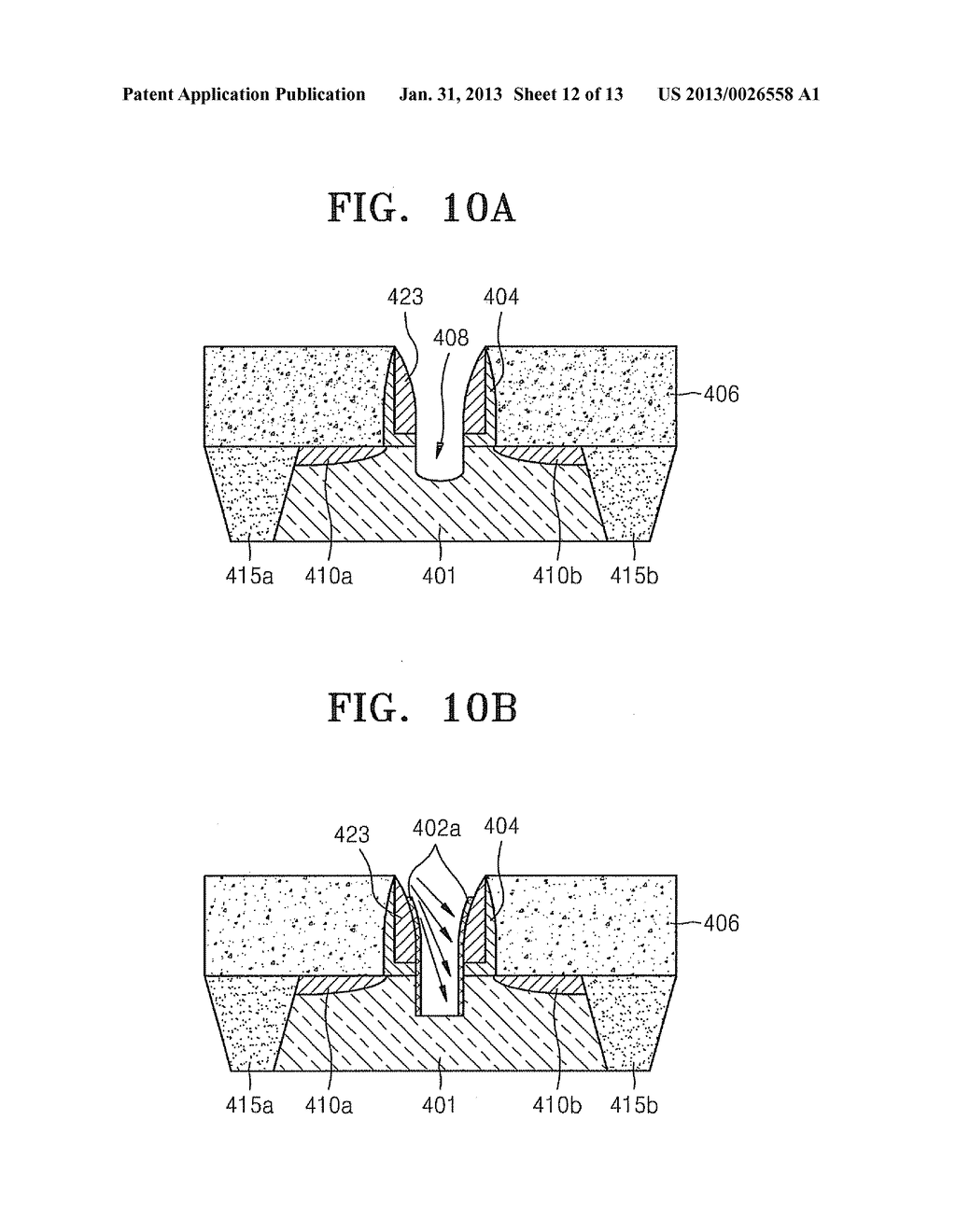 SEMICONDUCTOR DEVICES INCLUDING VARIABLE RESISTANCE MATERIAL AND METHODS     OF FABRICATING THE SAME - diagram, schematic, and image 13