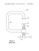 C frame clamping device having non-rotating anvils diagram and image