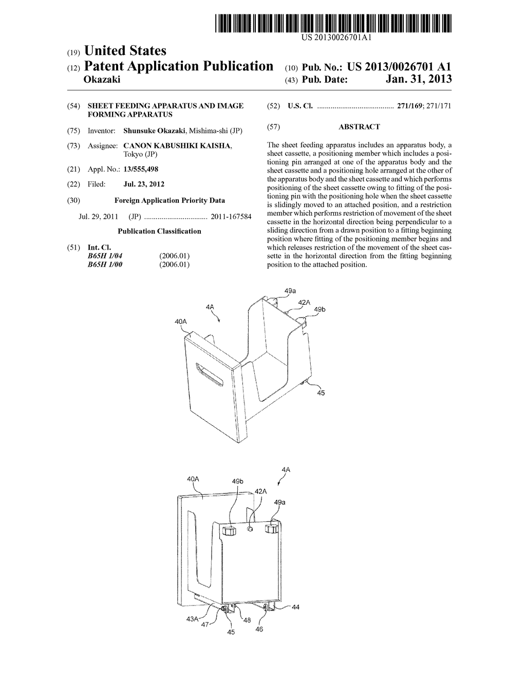 SHEET FEEDING APPARATUS AND IMAGE FORMING APPARATUS - diagram, schematic, and image 01