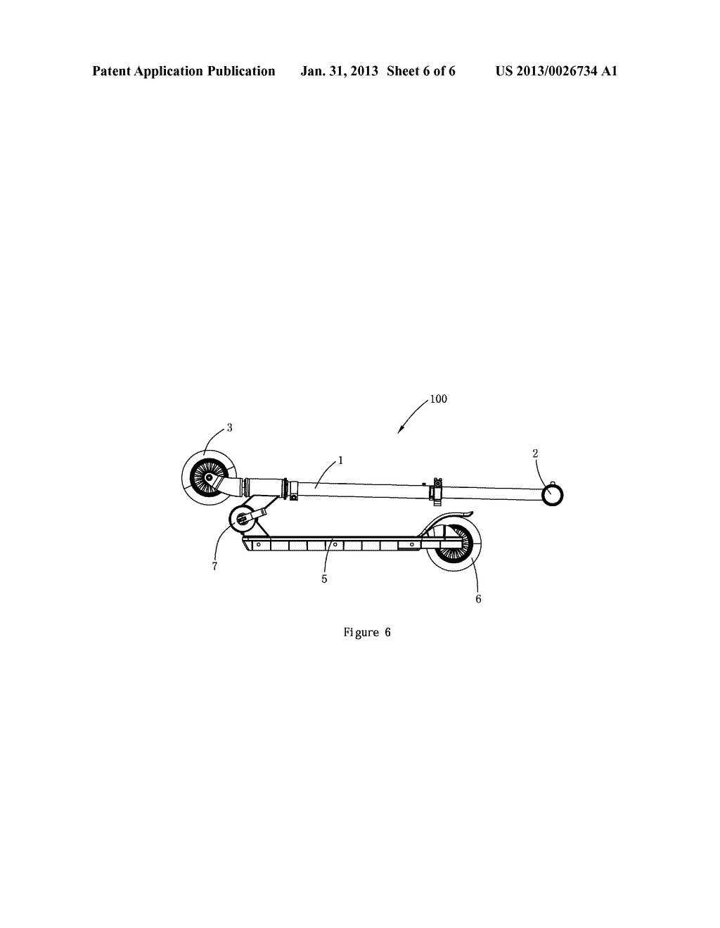 SCOOTER WITH FOLDING DEVICE AND FOLDING DEVICE - diagram, schematic, and image 07