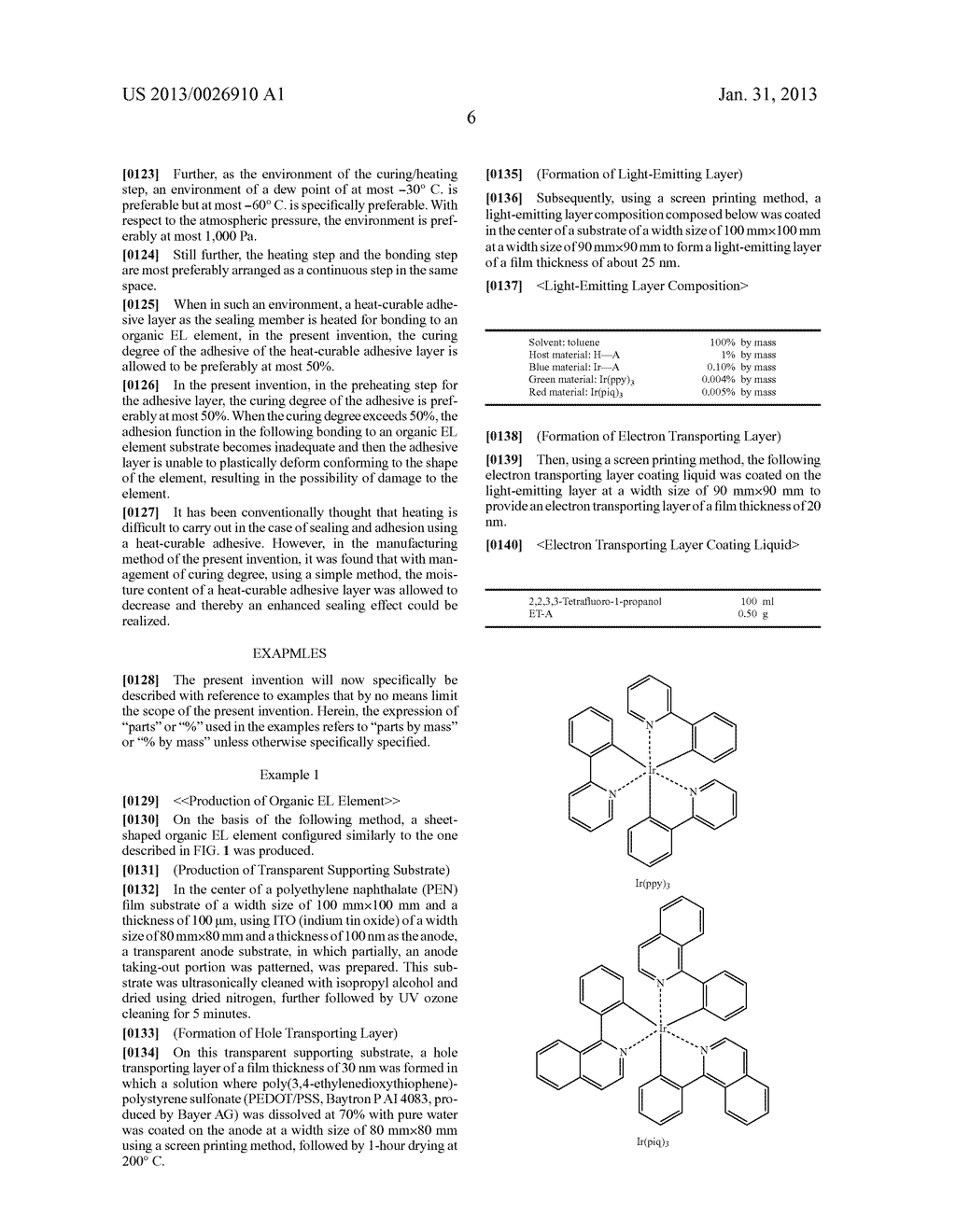 MANUFACTURING METHOD FOR ORGANIC ELECTROLUMINESCENT PANEL AND ORGANIC     ELECTROLUMINESCENT PANEL MANUFACTURED USING THE SAME - diagram, schematic, and image 11