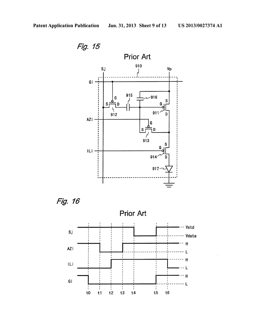 ELECTRIC CURRENT DRIVING TYPE DISPLAY DEVICE AND PIXEL CIRCUIT - diagram, schematic, and image 10