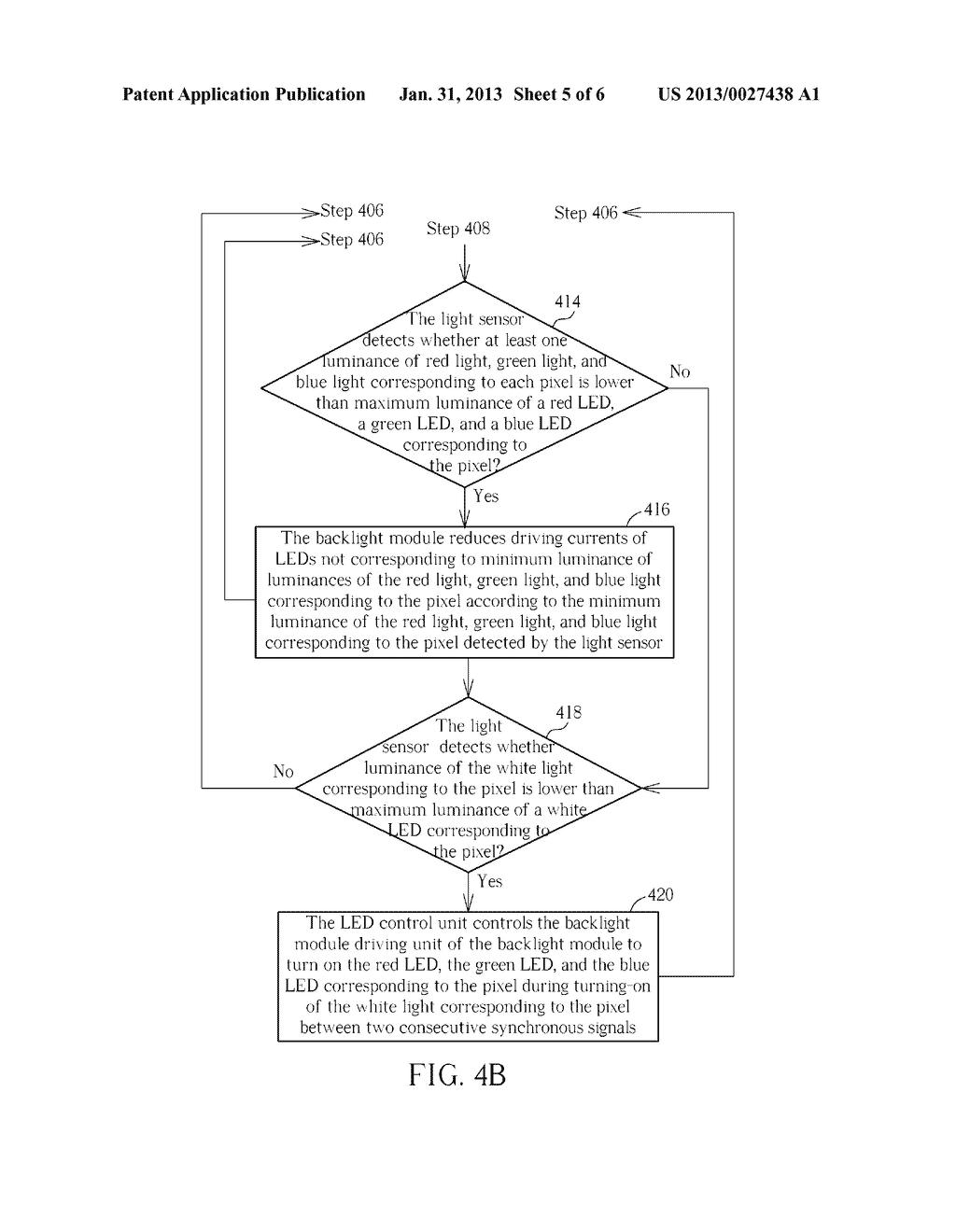 DISPLAY CAPABLE OF CALIBRATING WHITE BALANCE AND METHOD THEREOF - diagram, schematic, and image 06