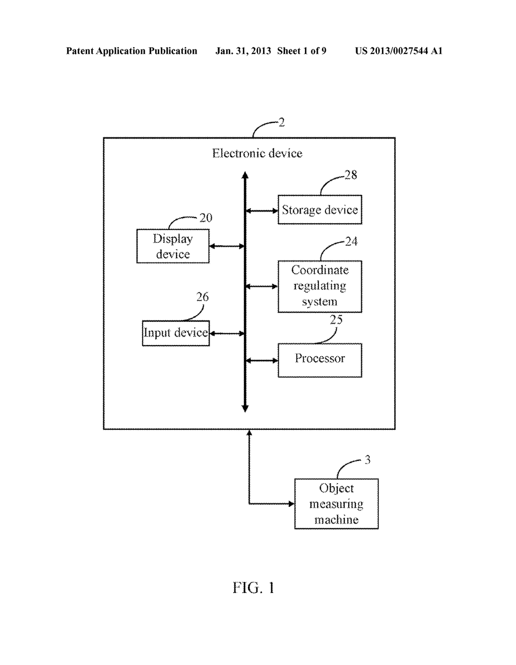 ELECTRONIC DEVICE AND METHOD FOR REGULATING COORDINATES OF PROBE     MEASUREMENT SYSTEM - diagram, schematic, and image 02