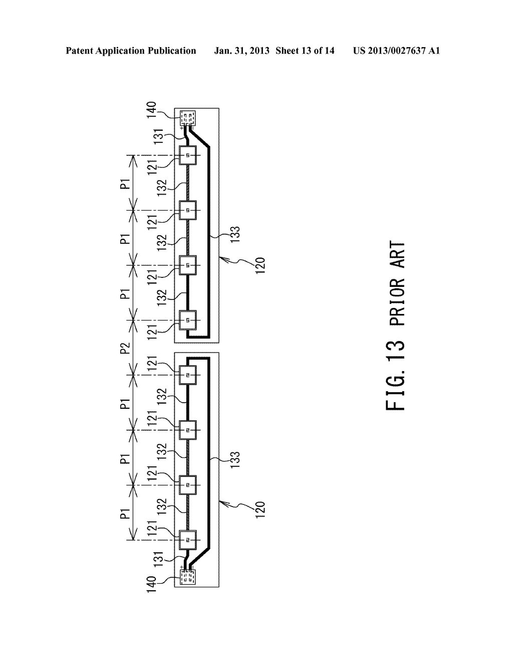 LED SUBSTRATE, BACKLIGHT UNIT, AND LIQUID CRYSTAL DISPLAY DEVICE - diagram, schematic, and image 14