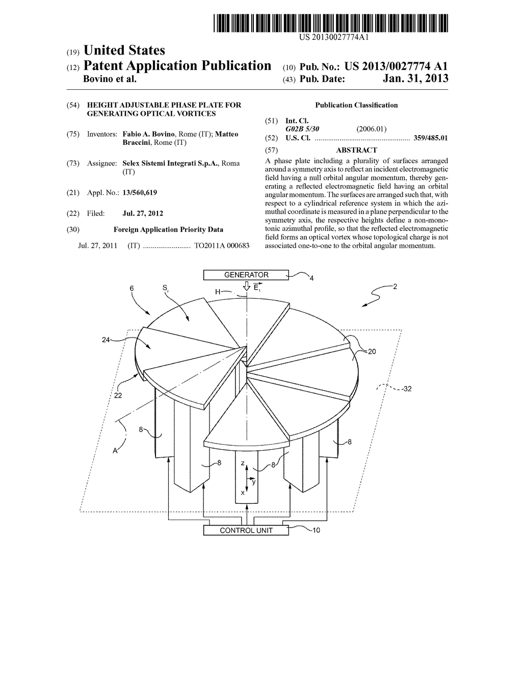 Height Adjustable Phase Plate for Generating Optical Vortices - diagram, schematic, and image 01