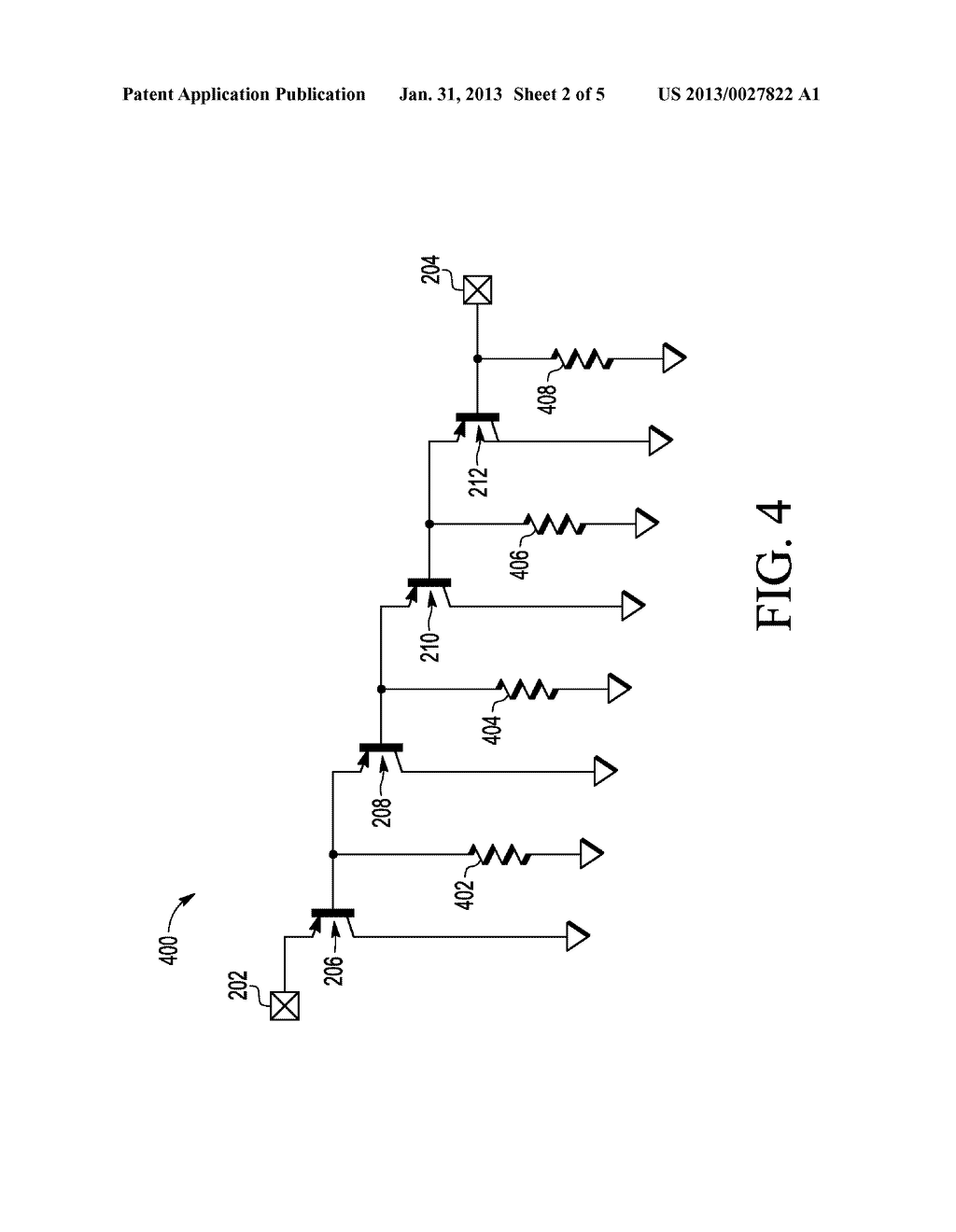 CIRCUITS INCLUDING A DIODE STRING COMPRISED OF BIPOLAR STAGES HAVING AN     ADJUSTABLE PSEUDO BETA FOR ESD PROTECTION - diagram, schematic, and image 03