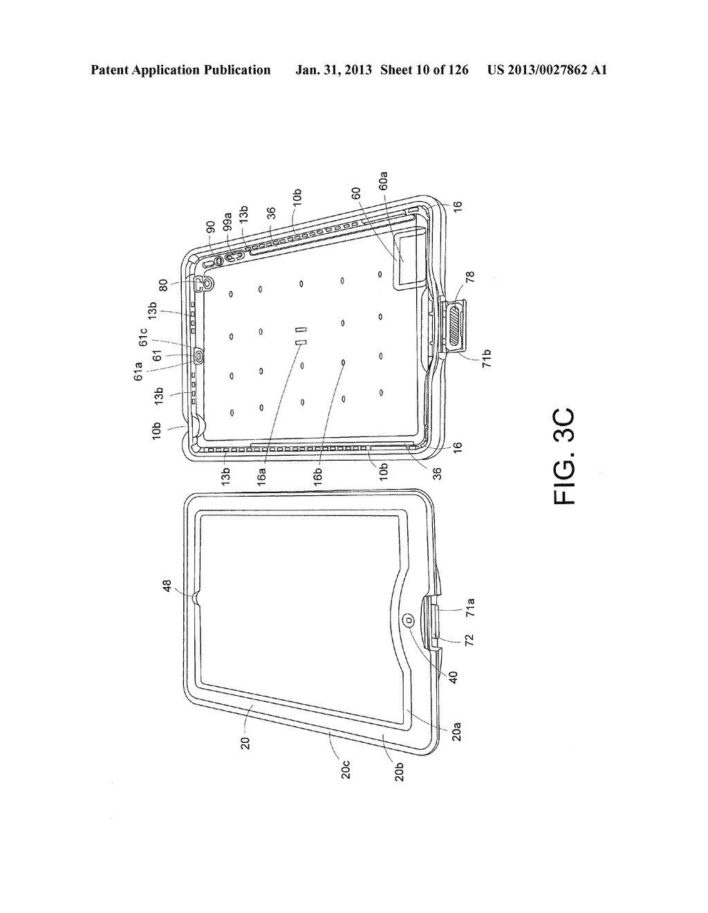 HOUSING FOR ENCASING A TABLET COMPUTER - diagram, schematic, and image 11