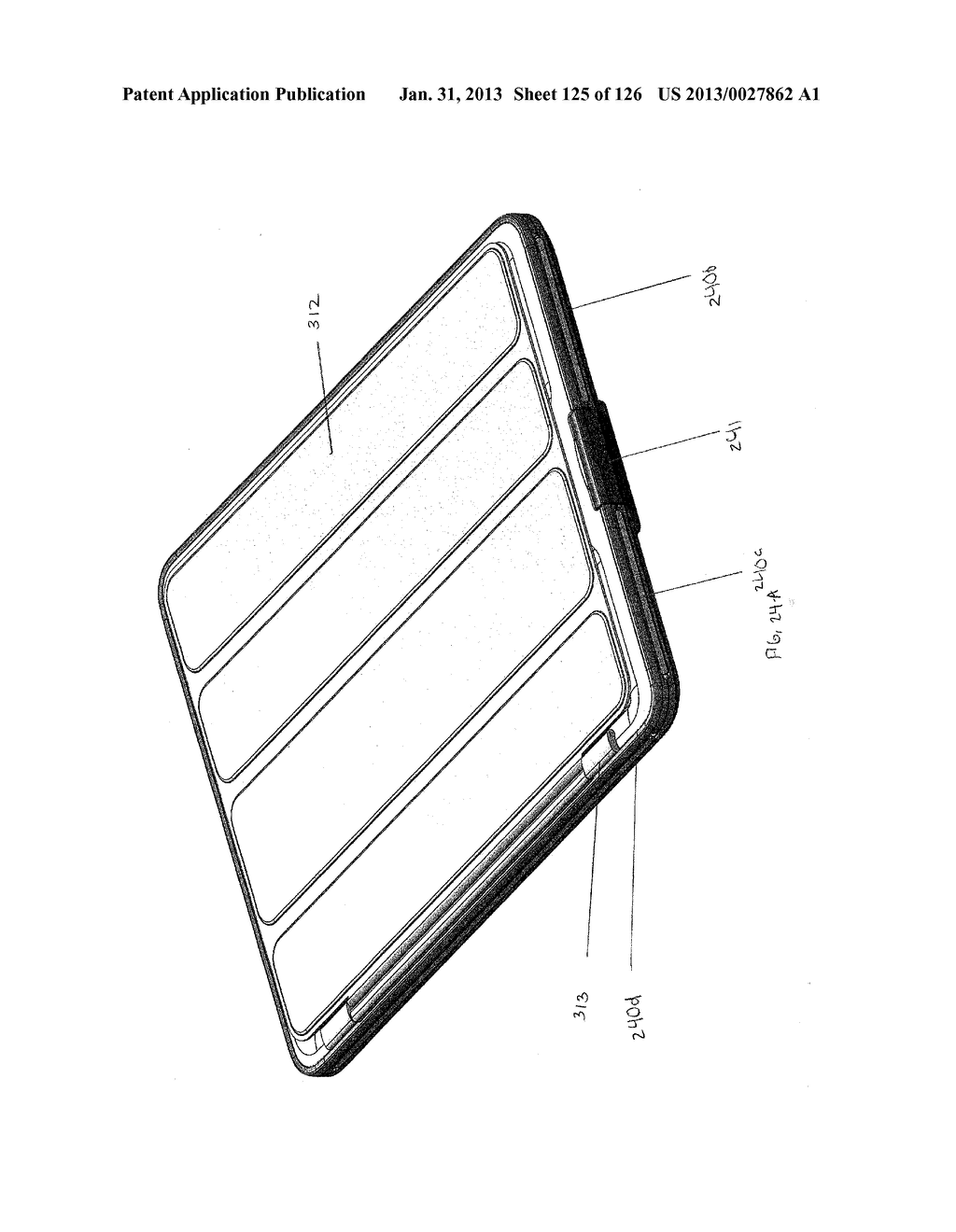 HOUSING FOR ENCASING A TABLET COMPUTER - diagram, schematic, and image 126