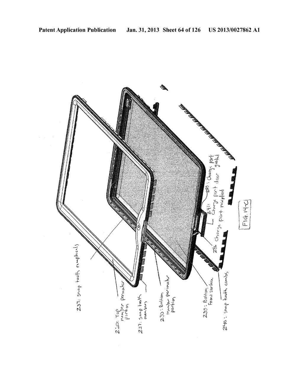 HOUSING FOR ENCASING A TABLET COMPUTER - diagram, schematic, and image 65