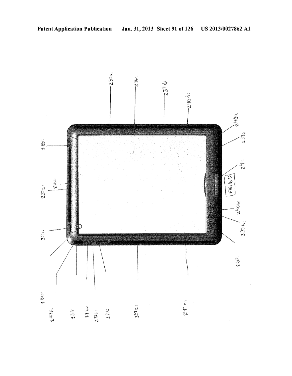 HOUSING FOR ENCASING A TABLET COMPUTER - diagram, schematic, and image 92