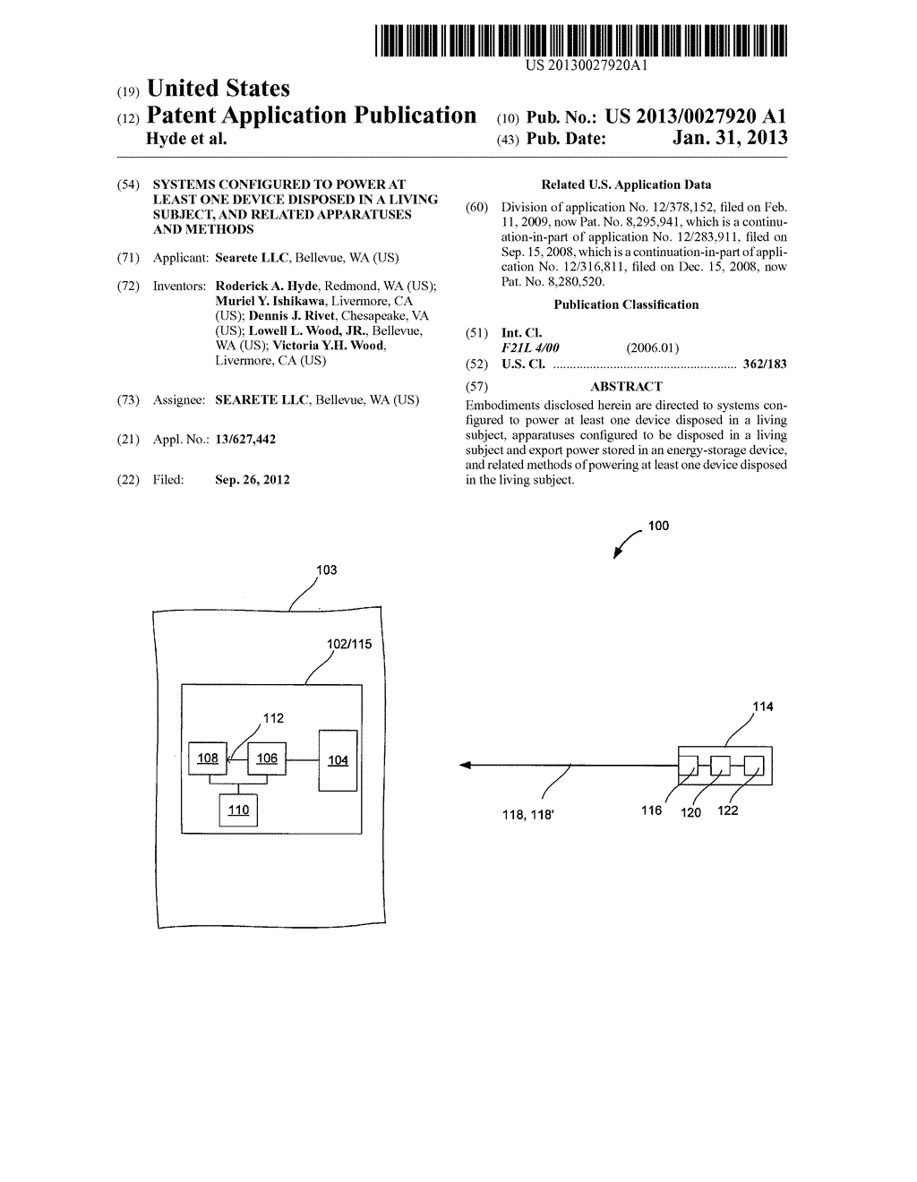 SYSTEMS CONFIGURED TO POWER AT LEAST ONE DEVICE DISPOSED IN A LIVING     SUBJECT, AND RELATED APPARATUSES AND METHODS - diagram, schematic, and image 01