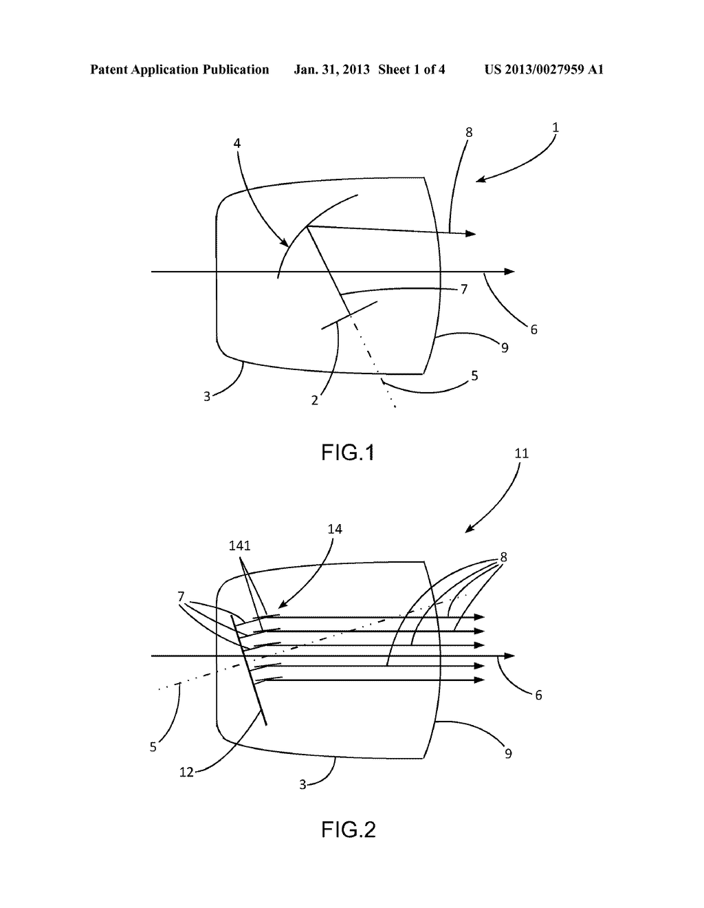 OPTICAL DEVICE FOR A MOTOR VEHICLE INCLUDING A SURFACE LIGHT SOURCE - diagram, schematic, and image 02