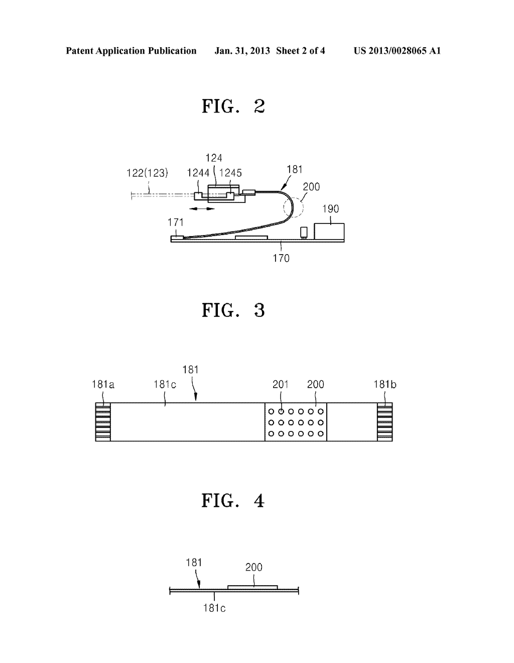 FLEXIBLE CABLE FOR OPTICAL PICKUP AND OPTICAL DISC DRIVE INCLUDING THE     SAME - diagram, schematic, and image 03